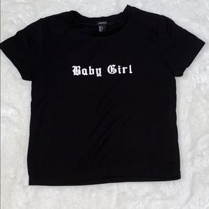 Baby girl cropped tee